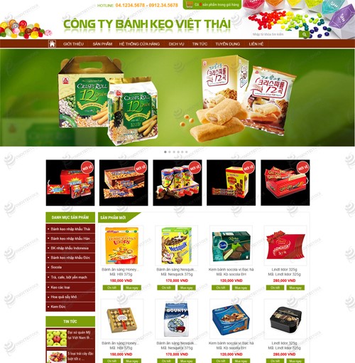 Hình ảnh của Thiết kế website thực phẩm Việt Thái