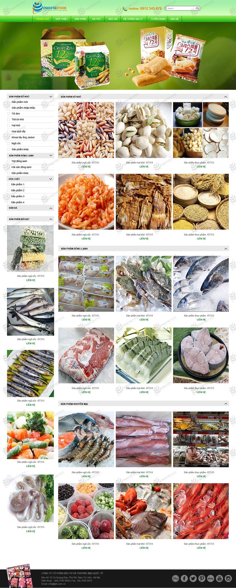Hình ảnh của Thiết kế website thực phẩm tươi và khô