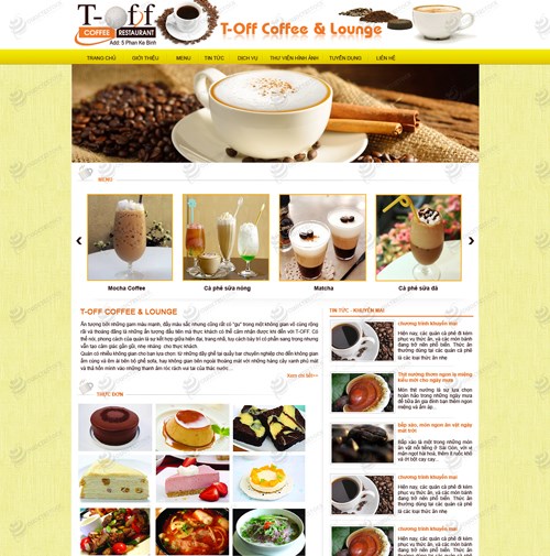 Hình ảnh của Thiết kế website thực phẩm Toffcoffee