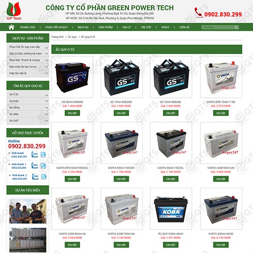 Hình ảnh của Thiết kế website GP Tech