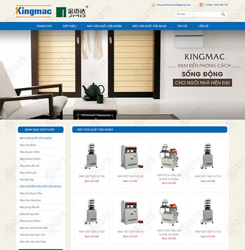Hình ảnh của Thiết kế web Máy sản xuất cửa Nhôm KingMac