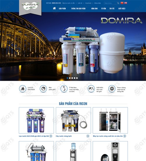 Hình ảnh của Thiết Kế Website Máy lọc nước Domira