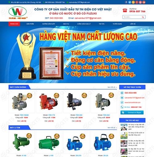 Hình ảnh của Mẫu thiết kế Web máy bơm