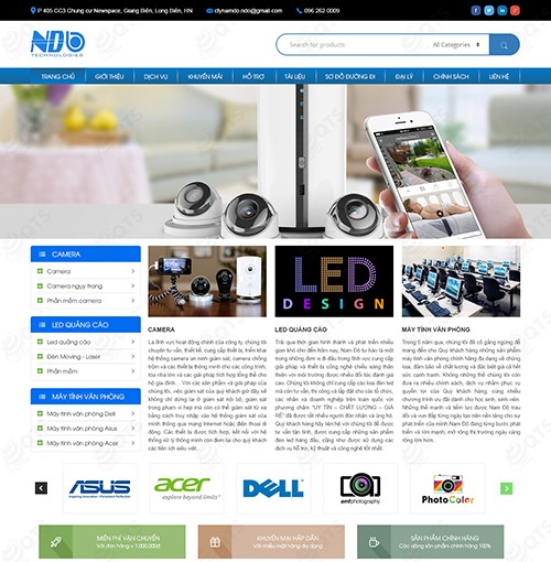 Hình ảnh của Mẫu website camera giá rẻ