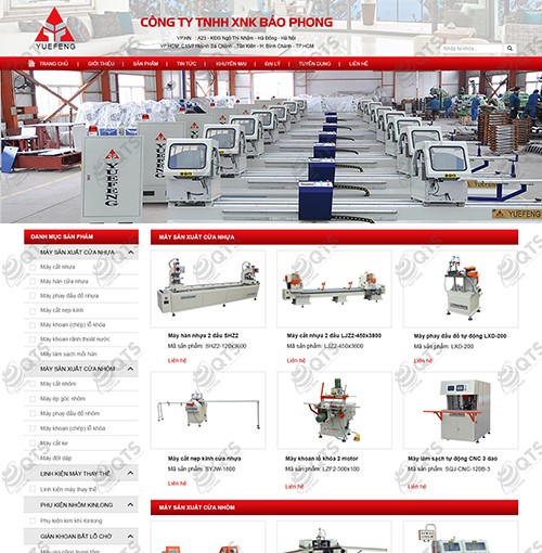 Hình ảnh của Mẫu thiết kế website Máy sản xuất các loại Bảo Phong