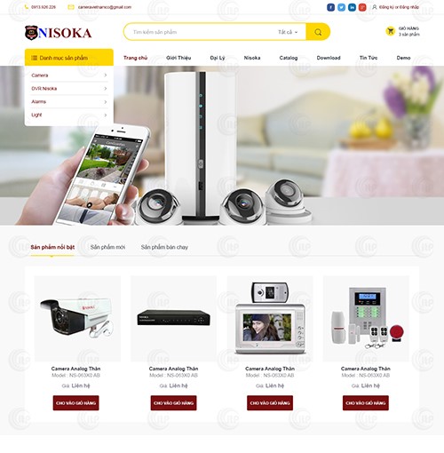 Hình ảnh của Thiết Kế Website Thiết bị camera