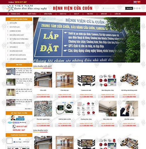 Hình ảnh của Thiết Kế Web Lắp Đặt CỬA CUỐN