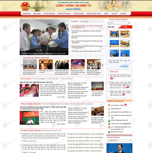 Hình ảnh của Thiết kế website tổ chức nhà nước Hanoi Portal