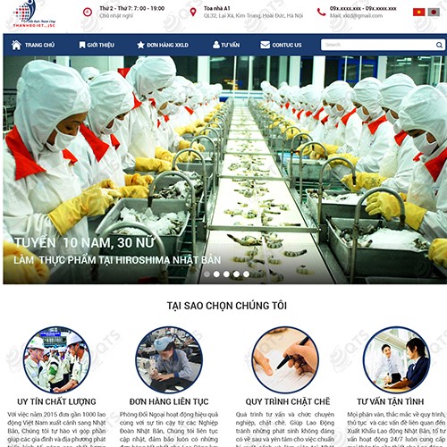 Hình ảnh của Thiết kế website Công ty XKLĐ IET