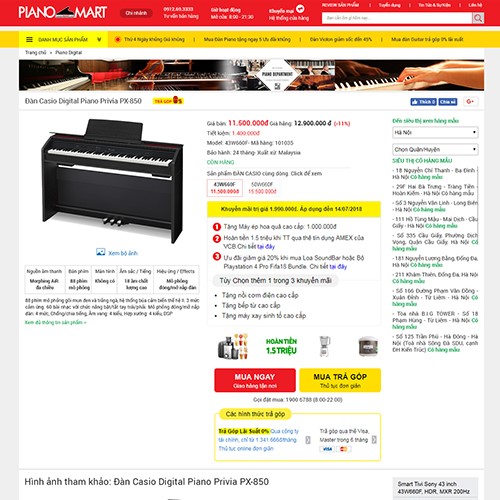 Hình ảnh của Thiết kế website Thương mại điện tử Piano mark