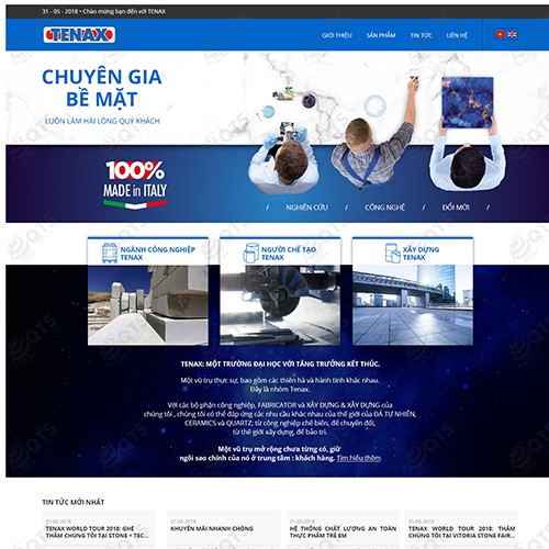 Hình ảnh của Thiết kế website Hóa chất Tenax