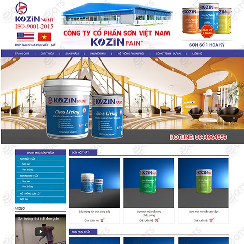 Hình ảnh của Thiết kế website sơn Kozin