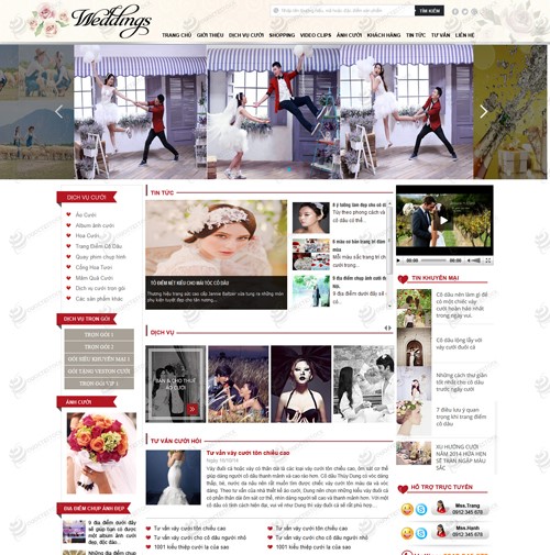 Hình ảnh của Mẫu thiết kế website ảnh viện áo cưới