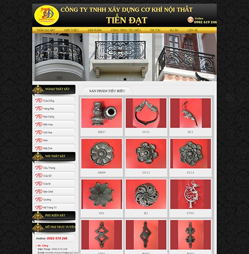 Hình ảnh của Website sắt thép đẹp