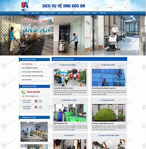 Hình ảnh của Mẫu Web VỆ SINH BẢO AN