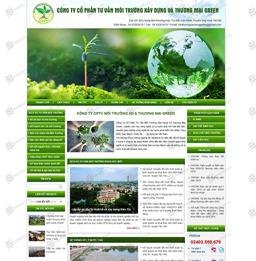 Hình ảnh của Làm Webiste Môi trường Green